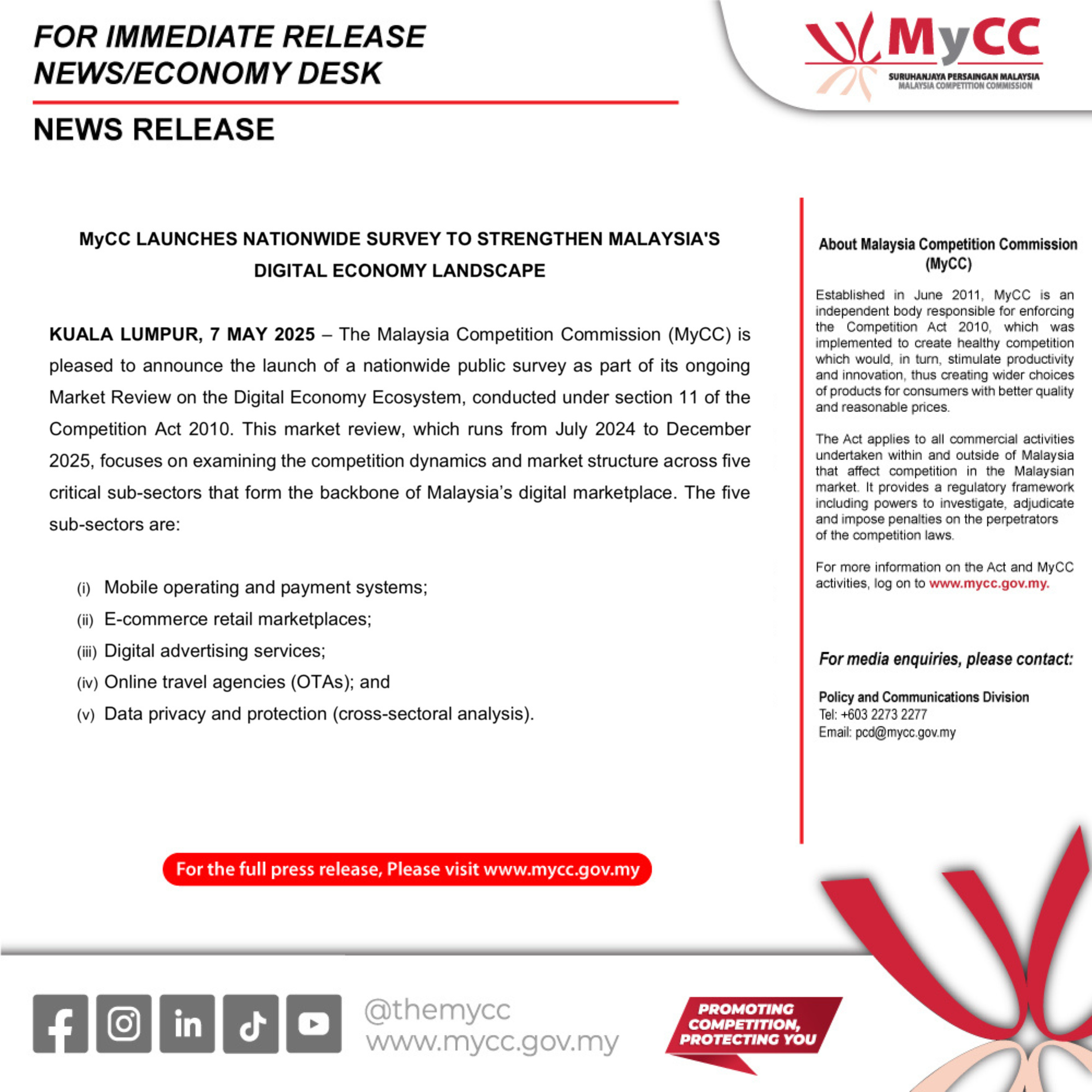 Digital Economy Market Review - Interim Report Publication