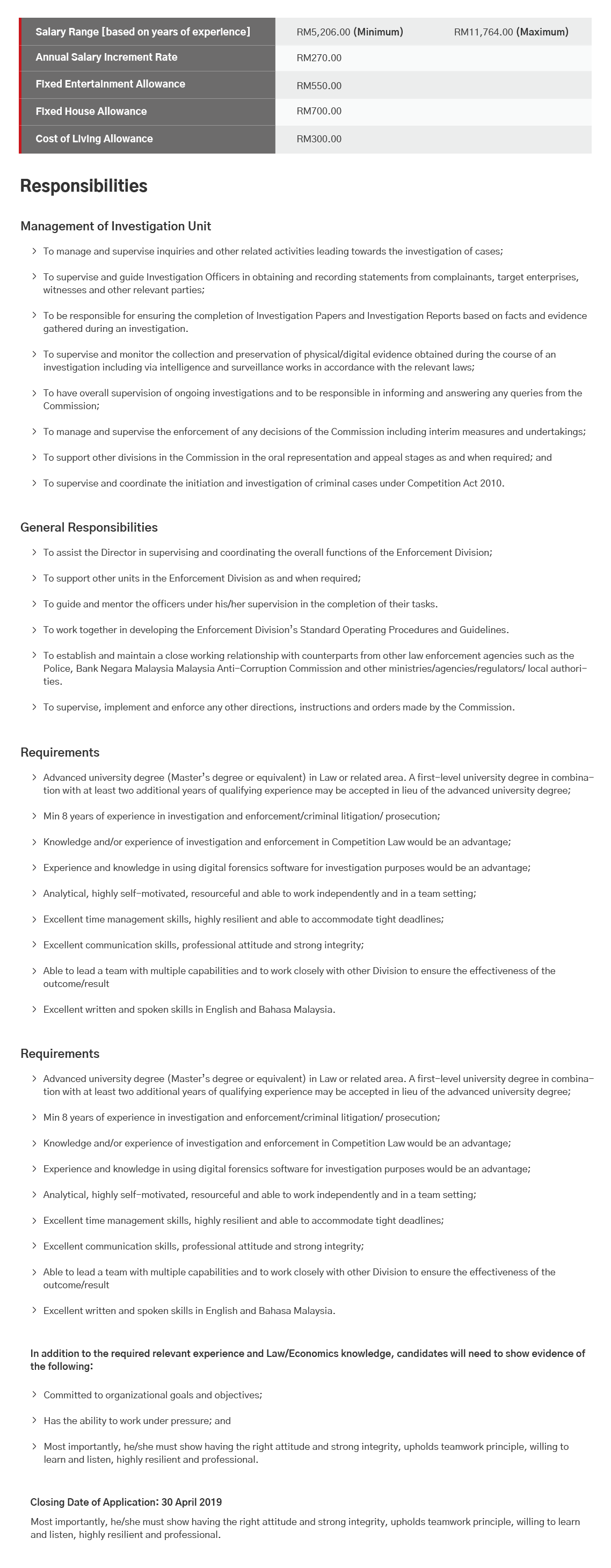 career details
