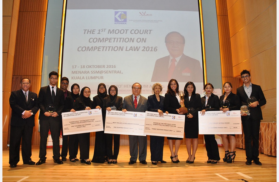 MyCC HOSTS PROGRAMME "THE 1st MOOT COURT COMPETITION ON COMPETITION LAW 2016" WITH INSTITUTIONS OF HIGHER LEARNING IN MALAYSIA