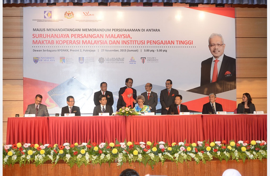 Majlis Menandatangani Memorandum Persefahaman Antara Suruhanjaya Persaingan Malaysia (MyCC), Maktab Koperasi Malaysia (MKM) dan Institusi Pengajian Tinggi (IPT)